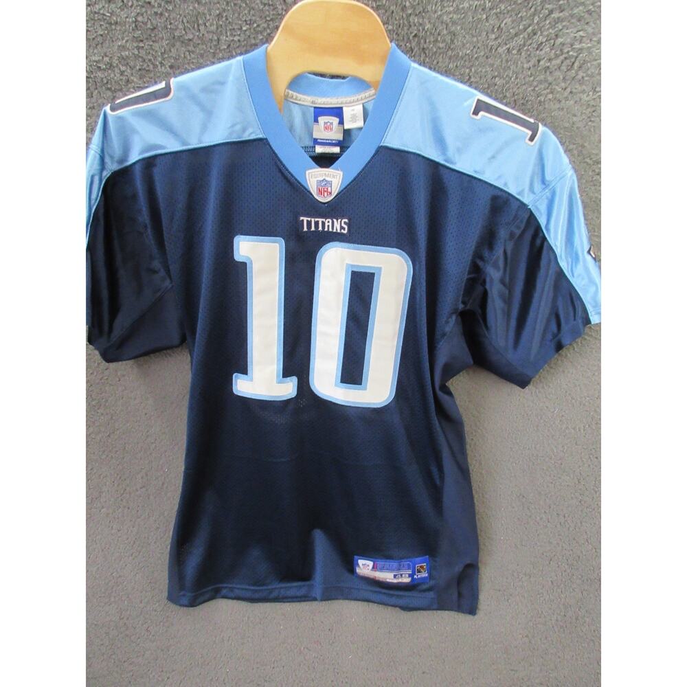 Reebok Players NFL Vince Young Tennessee Titans Stitched Blue Mens Sz 48